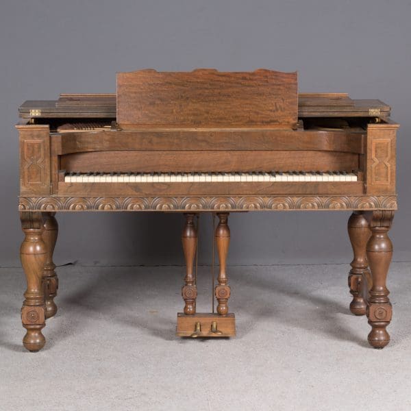 Mathushek Carved Jacobean Style Spinet Grand Piano – Antique Piano