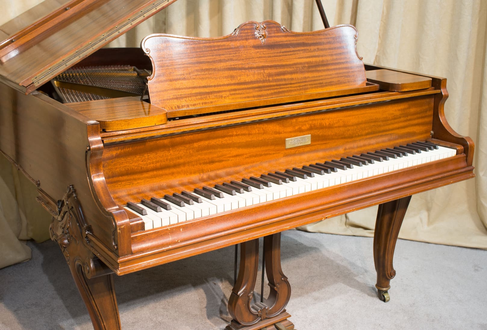  Peak LV 231？☆竹ではなく☆よりビンテージな木のモデル？ Mahogany Louis XV Style Knabe Grand Piano – Antique Piano Shop, Inc.