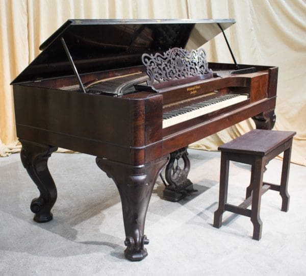 1876 Steinway & Sons Victorian Rococo Square Grand Piano – Antique