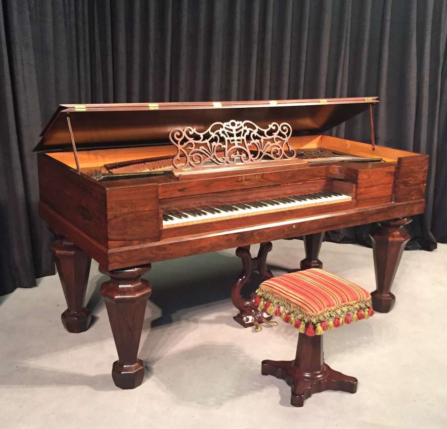 アンティーク　トイピアノ　peace grand piano D. L. Fry Rococo Style Victorian Concert Grand Piano - Antique