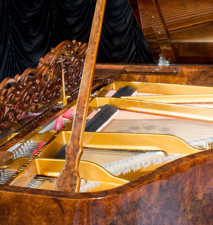 Steinway Exotic Burl Wood Model A Grand Piano – Antique Piano Shop